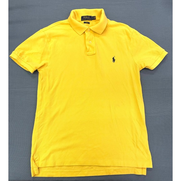 Polo Ralph Lauren Other - Polo Ralph Lauren Mens Slim Fit Polo Shirt Yellow Short Sleeve Cotton Med M